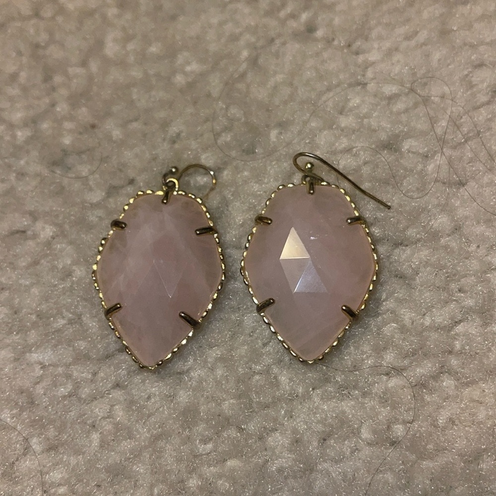 Kendra Scott light pink stone earrings